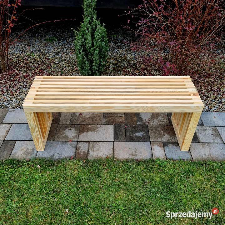 Ławka lamelowa drewniana ławka ogrodowa Kalety