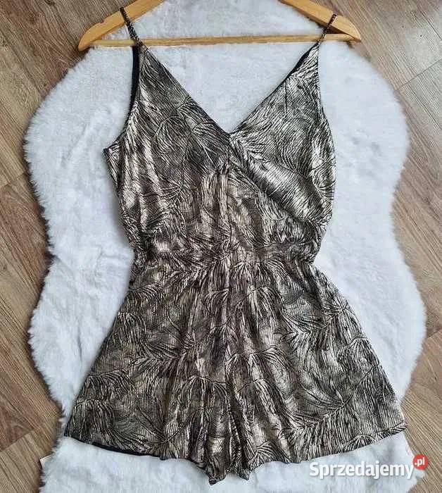 Przepiękny złoty błyszczący kombinezon NOWY 36 Kraków sprzedam