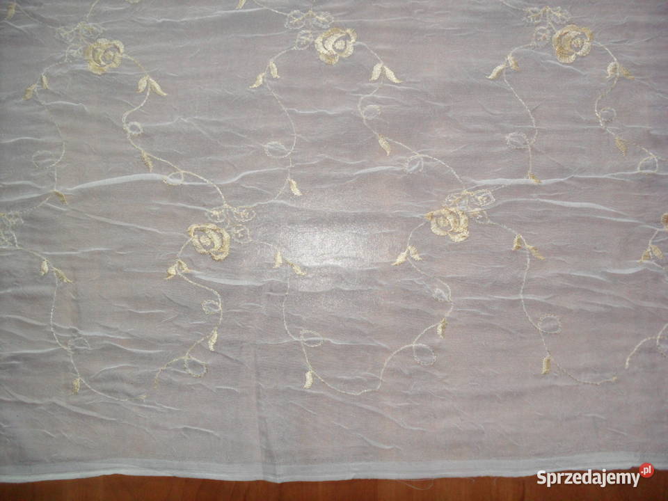 firanka krótka 140 woal haft krem Wrocław