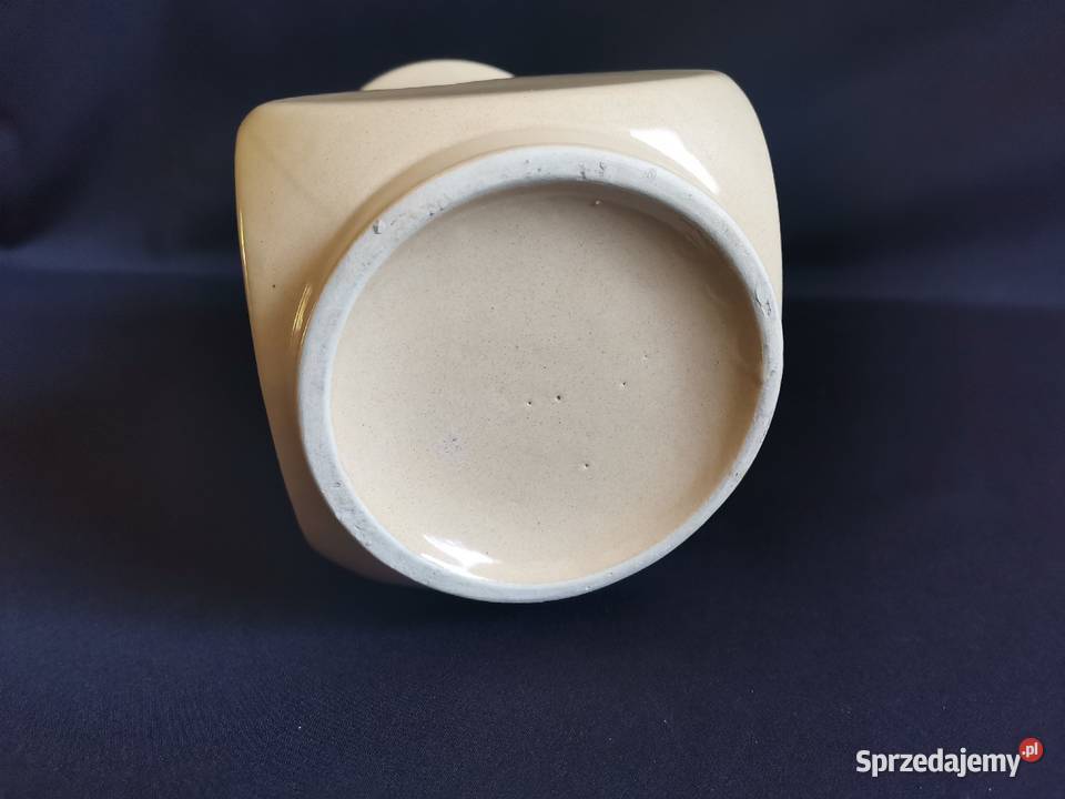 Stary piaskowy wazon ceramika Bolesławiec design