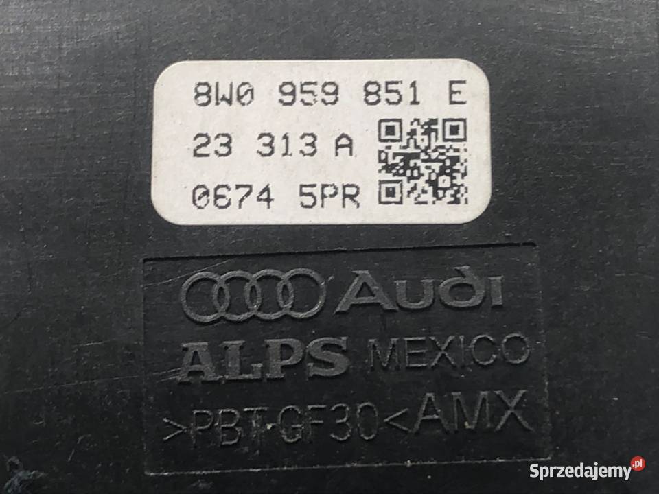PRZEŁĄCZNIK SZYB AUDI A4 B9 8W0959851E Mechanizmy opuszczania szyb sprzedam