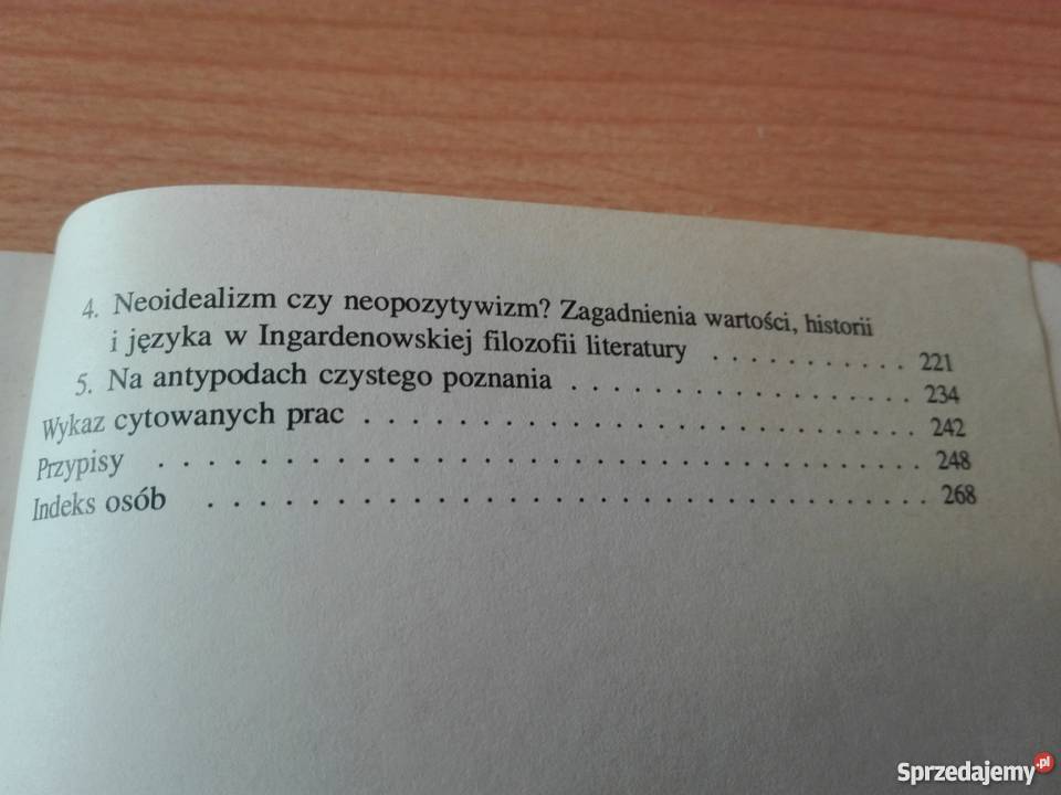 Ingardenowska filozofia literatury konteksty sprzedam