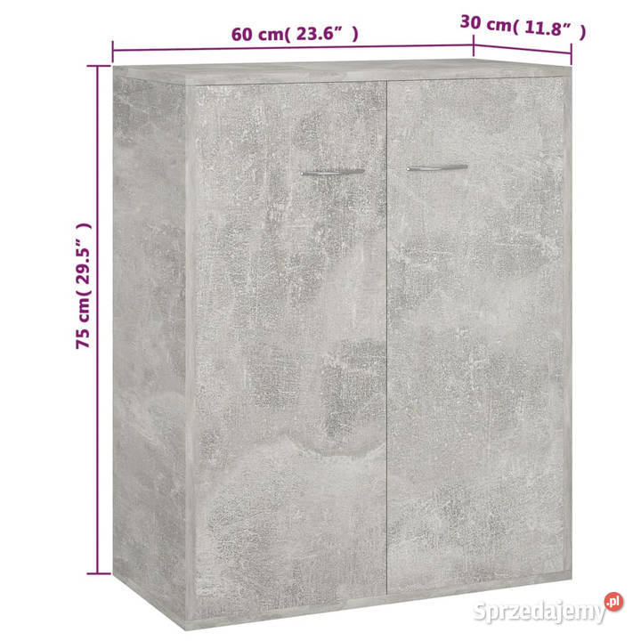 Szafka betonowa szarość 60x30x75 materiał Warszawa