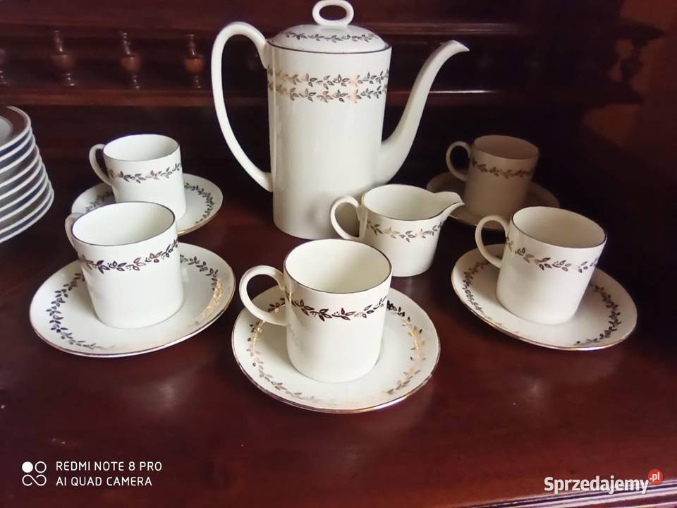 Serwis kawowy Dzbanek mlecznik i 5 Filiżanek