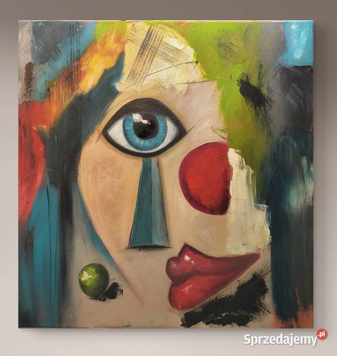 Obraz akrylowy ręcznie malowany 80x80 Sztuka współczesna podkarpackie Ulanów