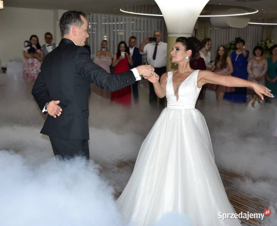 suknia ślubna księżniczka 36S śmietankowa z Jaworzno