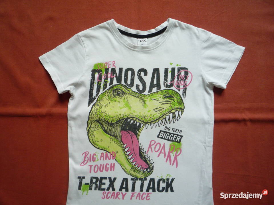 YFK 128 Bluzka Koszulka Tshirt Dinozaur TRex Szczecin