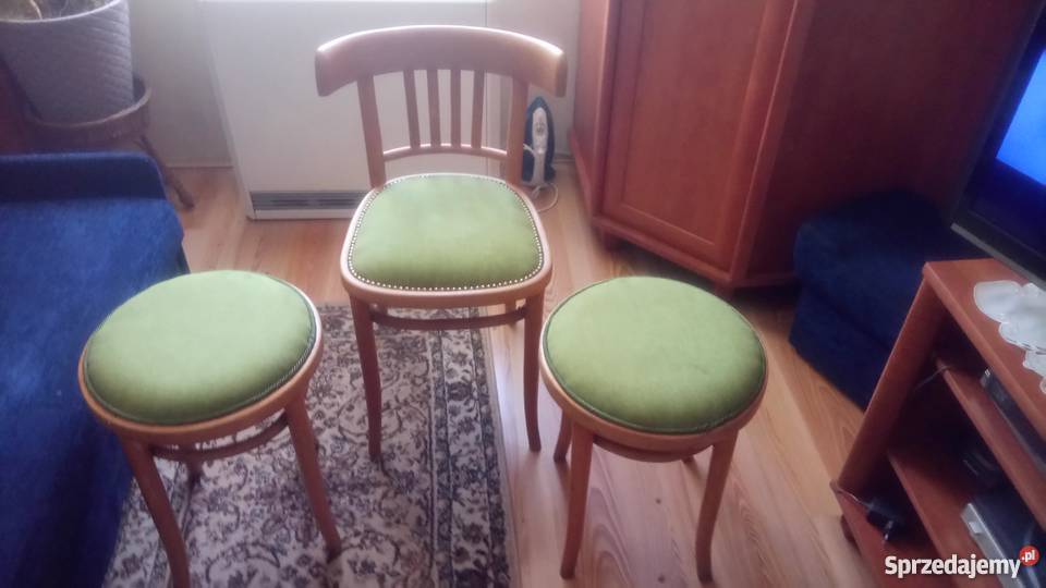 Krzesło i 2 taborety THONET