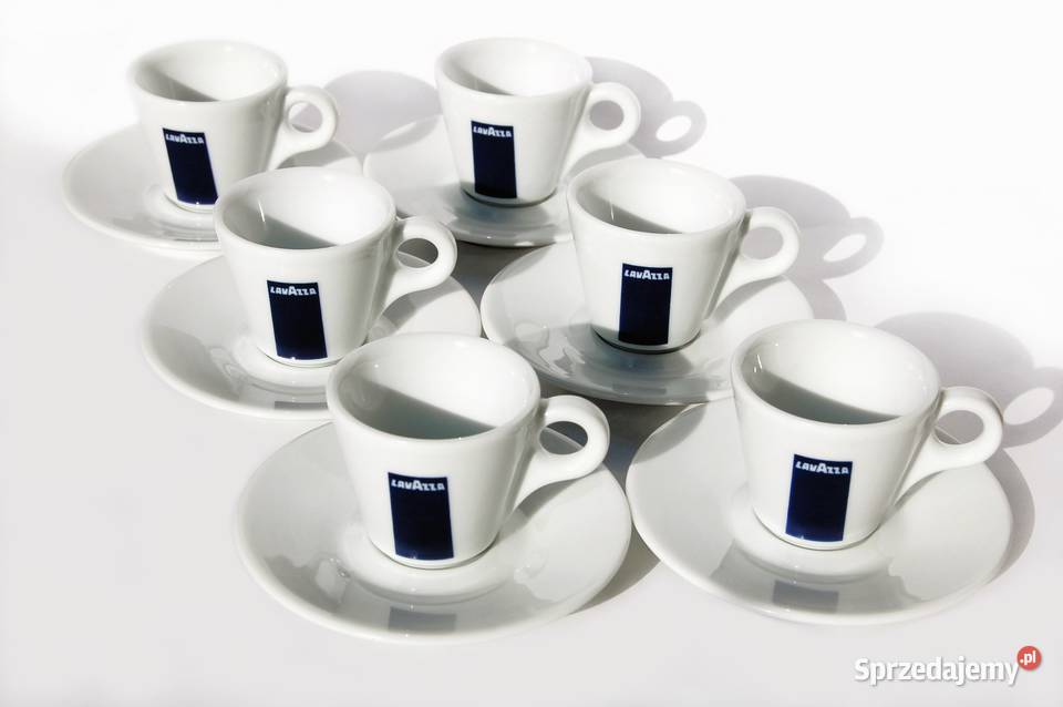 Komplet 6 filiżanek espresso Lavazza dAncap biały Zastawa stołowa Lublin