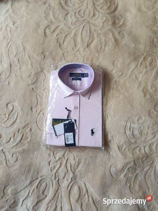 Koszula męska Ralph Lauren bawełniana różowa Białystok