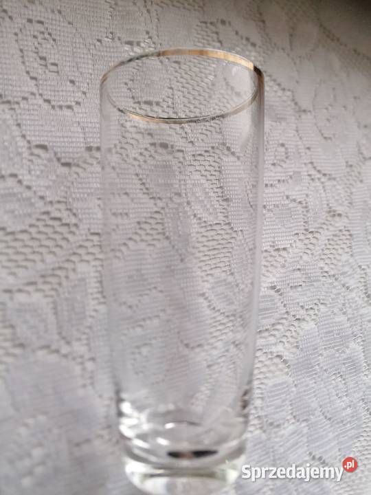 Szklankaszklaneczka ze złotym paskiem wys12 Łódź