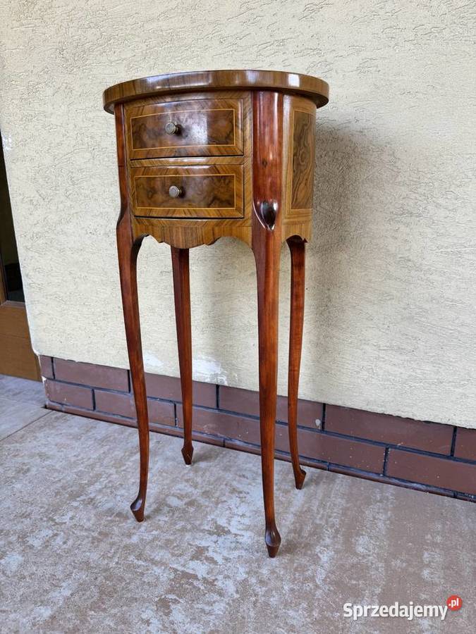 Stolik Ludwik barokowy stylowy z szufladami Sulbiny