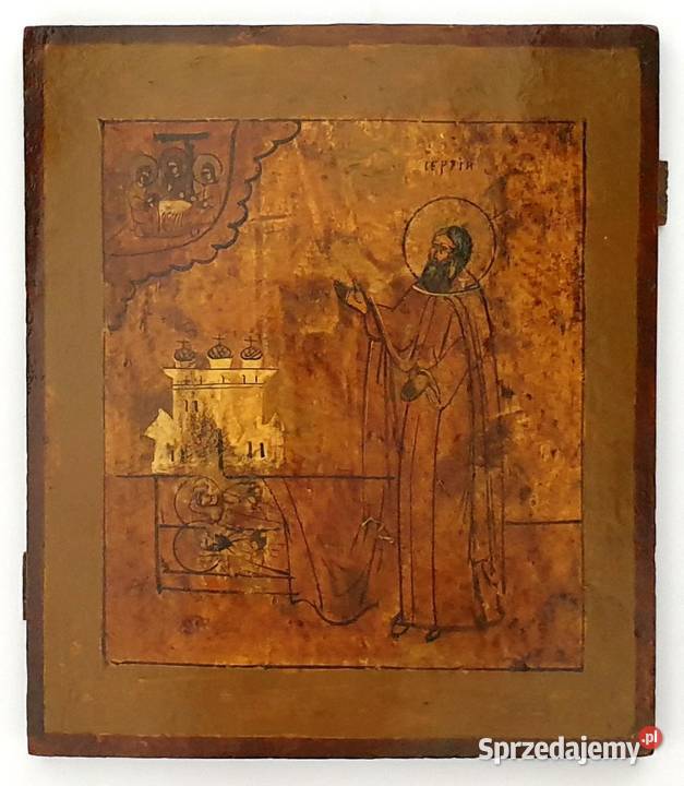 Ikona Święty Sergiusz z Radoneża grobie Rodziców Warszawa sprzedam