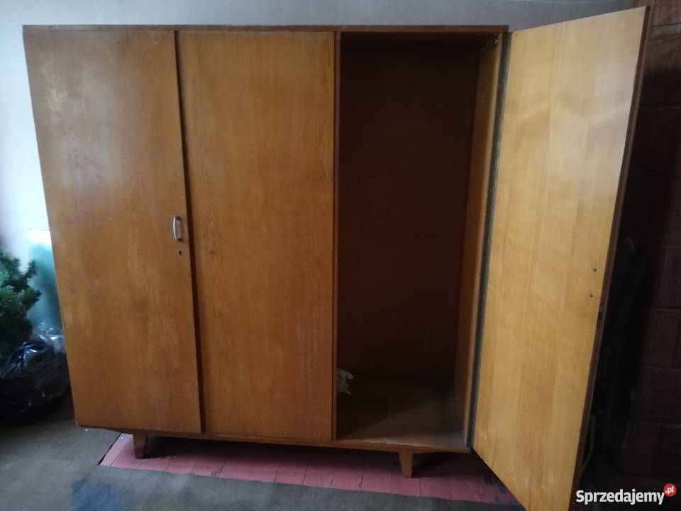 Szafa jasnobrązowa z lat 60 174cm Legnica