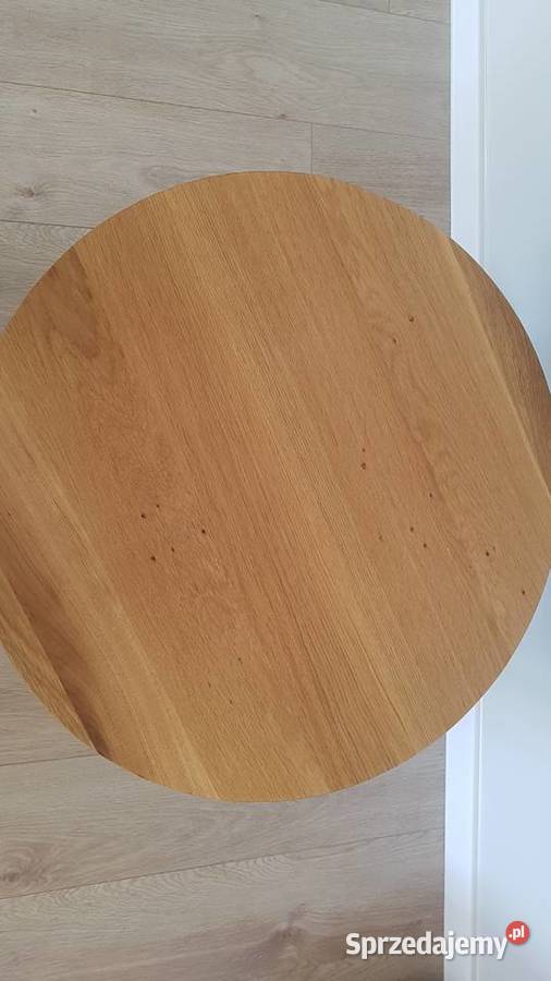 Dębowy stolik kawowy loft średnica 60 nowy Nowy Sącz