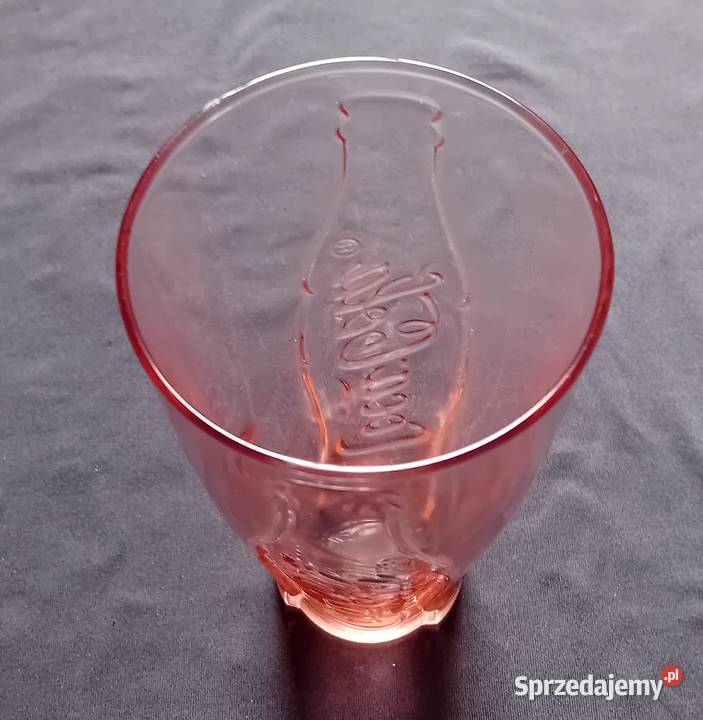 Pomarańczowa kolekcjonerska szklanka Coca Cola Koźminek