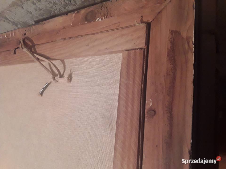 Stary obraz olejny na płótnie podlaskie Siemiatycze