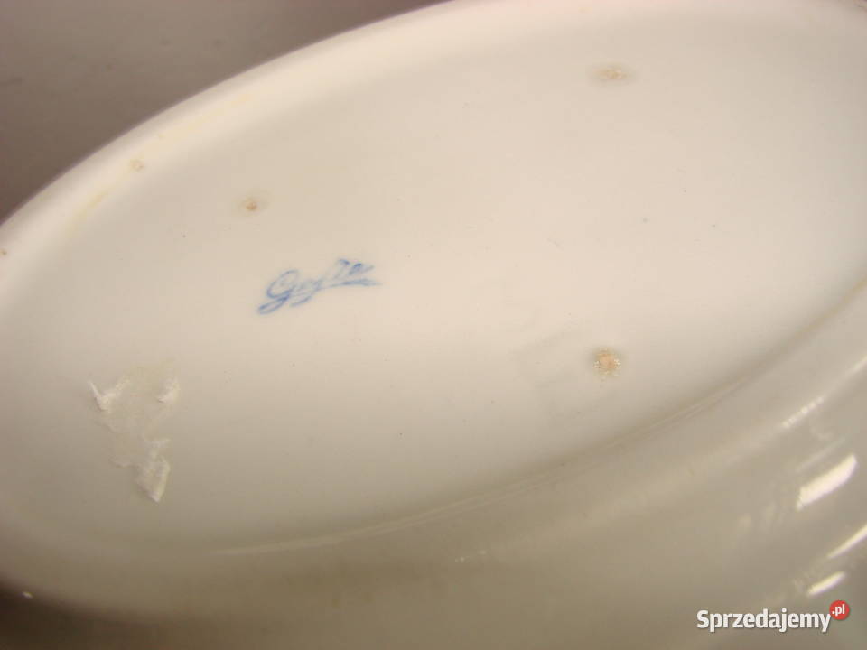 Gefle stara porcelanowa owalna miska Pruszcz Gdański