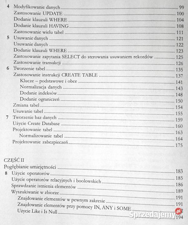 SQL kurs podstawowy Forrest Houlette Chełm sprzedam