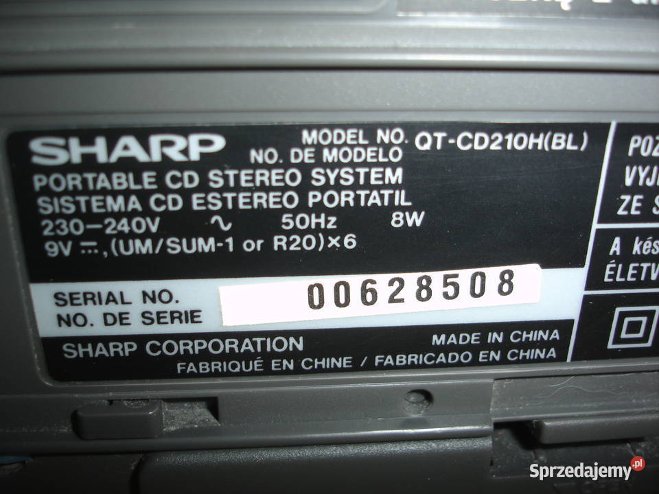Radiomagnetofon SHARP QTCD210