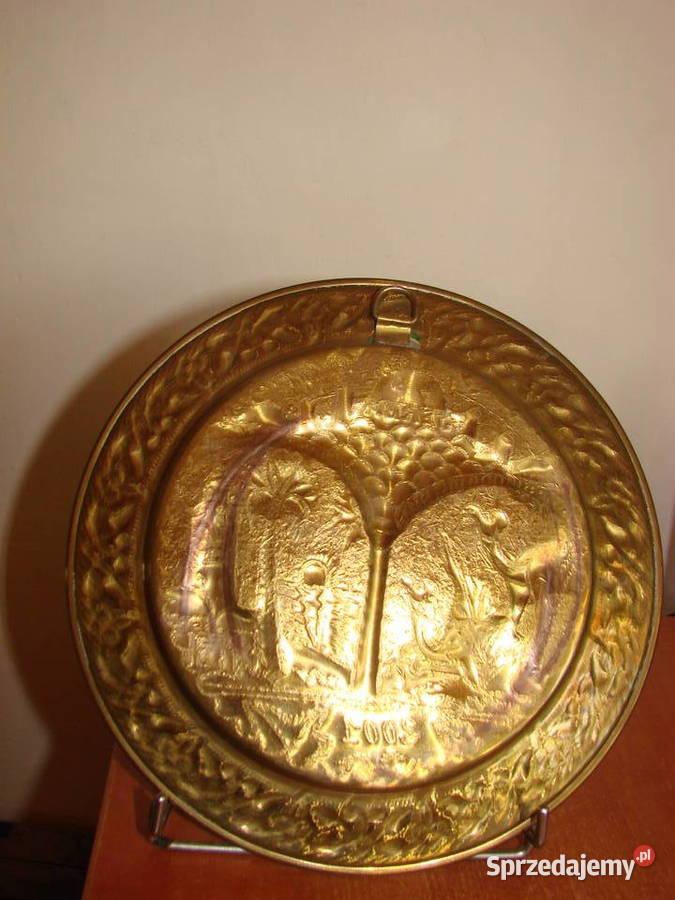 JERBA 2001 mosiężny talerz Rękodzieło Pruszcz Gdański
