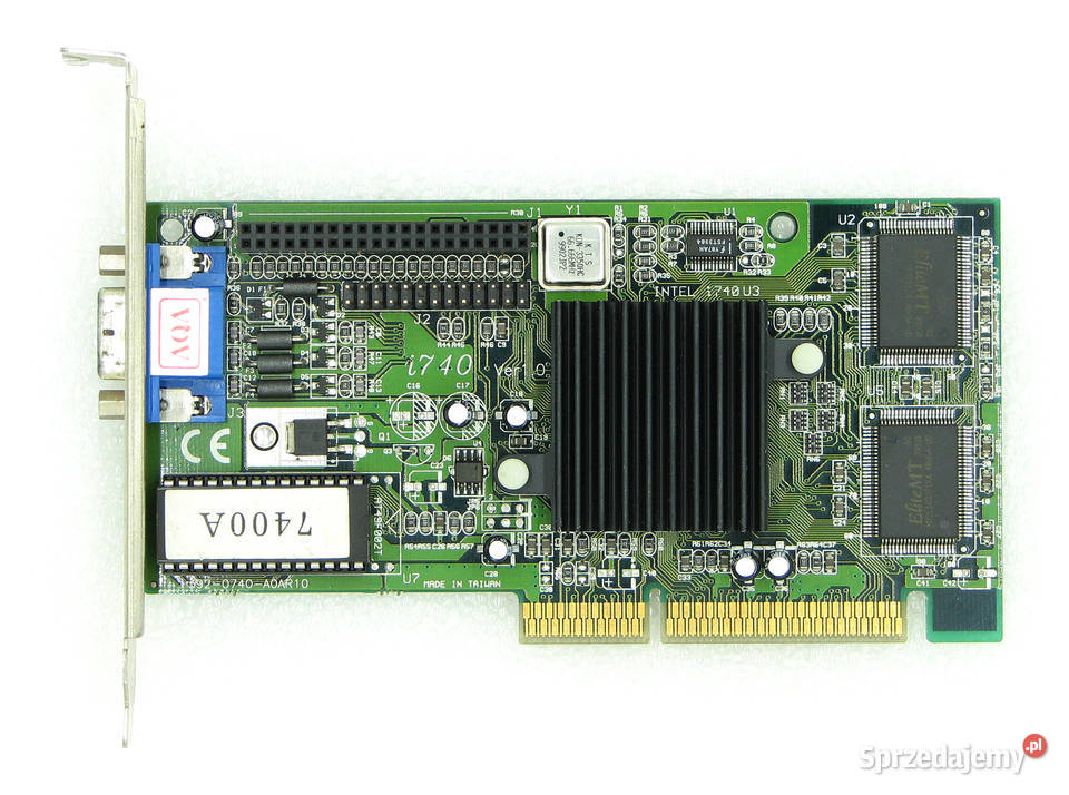 Intel i740 8MB 64bit SDRAM DSUB AGPx2 33v retro łódzkie Cielądz sprzedam