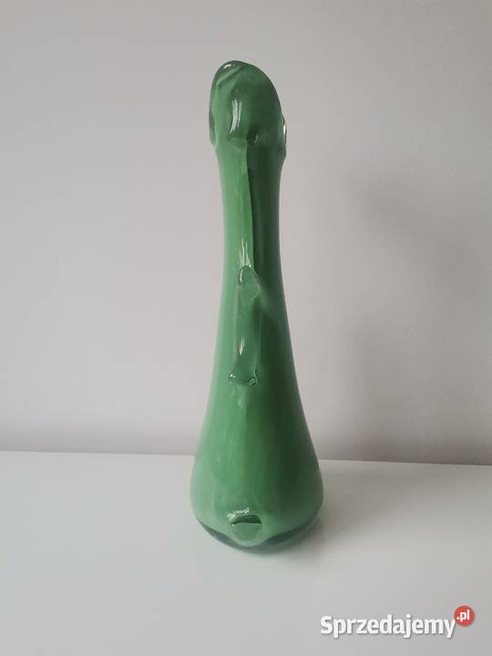 Stary zielony wazon Płetwa Rekina huta Tarnowiec Katowice