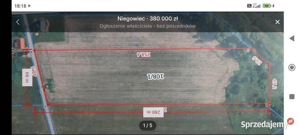Działki rolnobudowlane60 Niegowiec