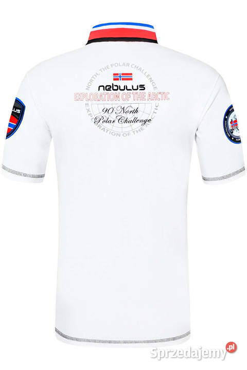 NEBULUS Koszulka Polo BENTER biała Odzież sportowa Warszawa