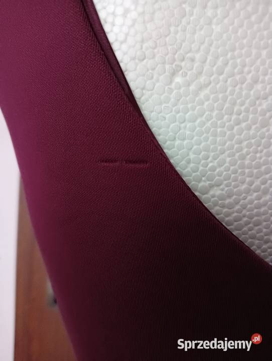 Bordowa burgundowa elegancka piankowa sukienka Spódnice i sukienki podkarpackie Krosno