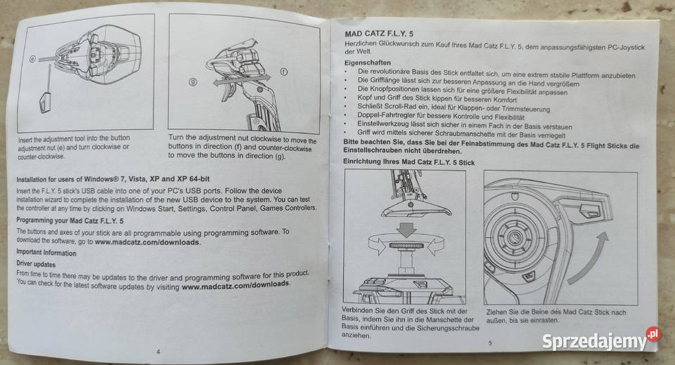 Joystick Mad Catz FLY5 Stick Pozostałe pomorskie Malbork sprzedam