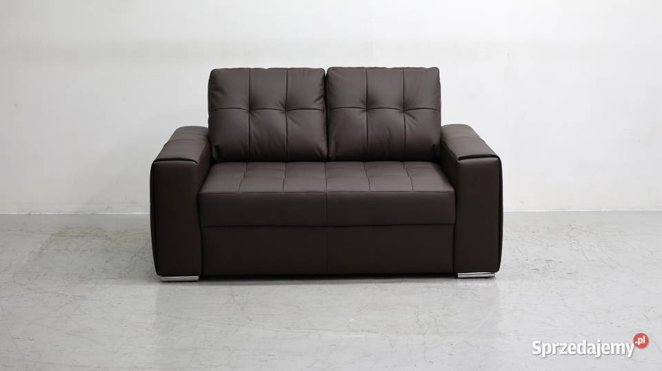 2 osobowa sofa kanapa brązowa SKÓRA naturalna Poznań