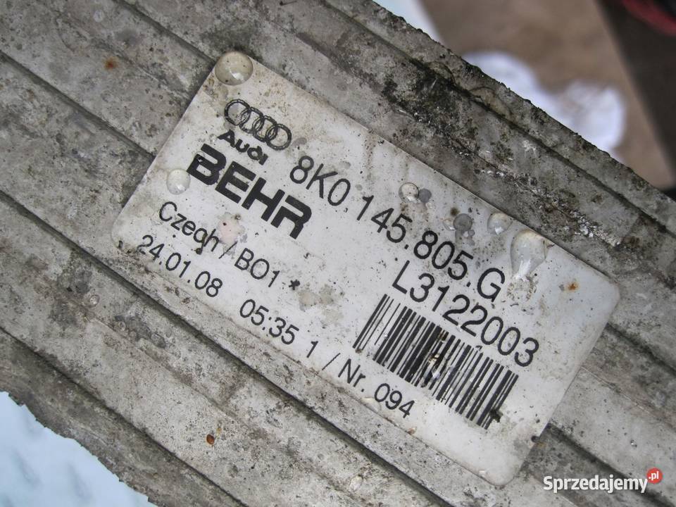 AUDI A4 B8 IV 08r intercaooler 8K0145805G świętokrzyskie Kielce