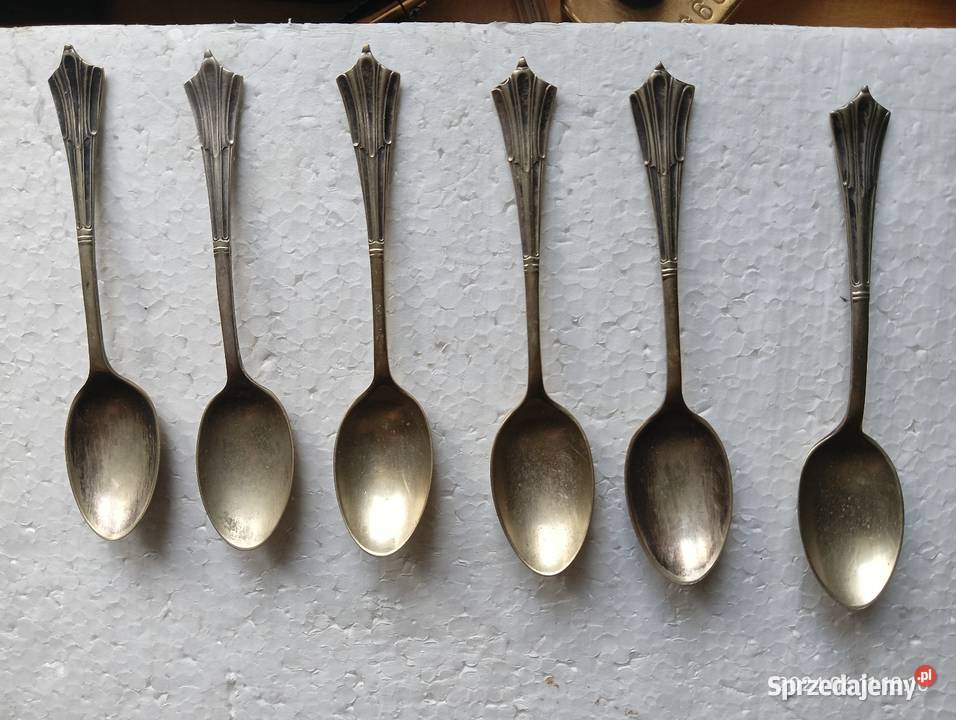 Komplet starych łyżeczek angielski srebrzony Kraków