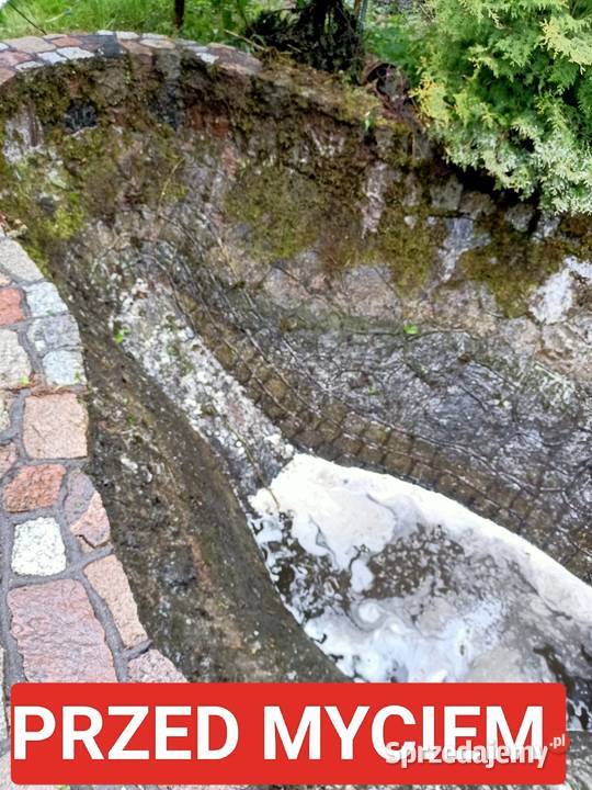 Mycie kostki brukowej elewacji