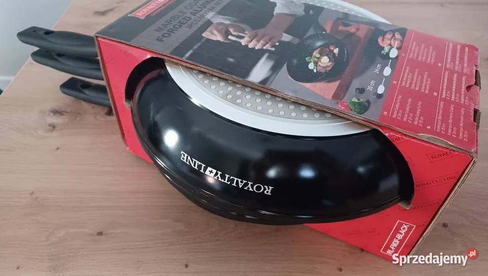 129 Patelnie marmurkowe Royality 3 sztuki Zabrze