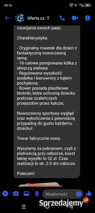 Rowerek dziecięcy mazowieckie
