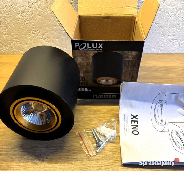 Reflektor sufitowy Polux Xeno czarnozłoty Szczecin