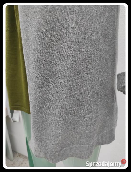 Mini zestaw kardigan narzutka bluzka oliwkowa 36 mazowieckie Płock