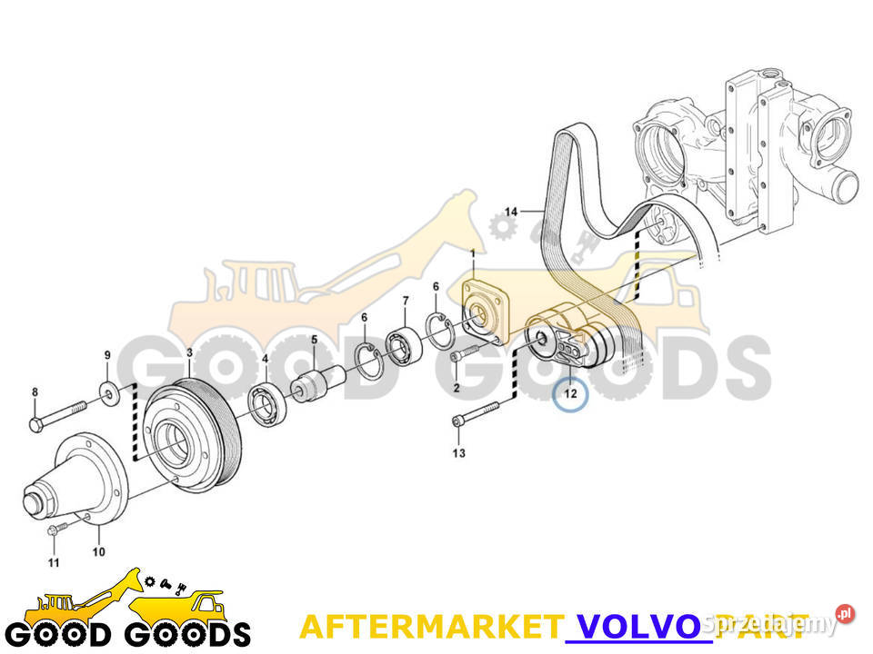 VOLVO NAPINACZ PASKA 22089205 20459947 20554253
