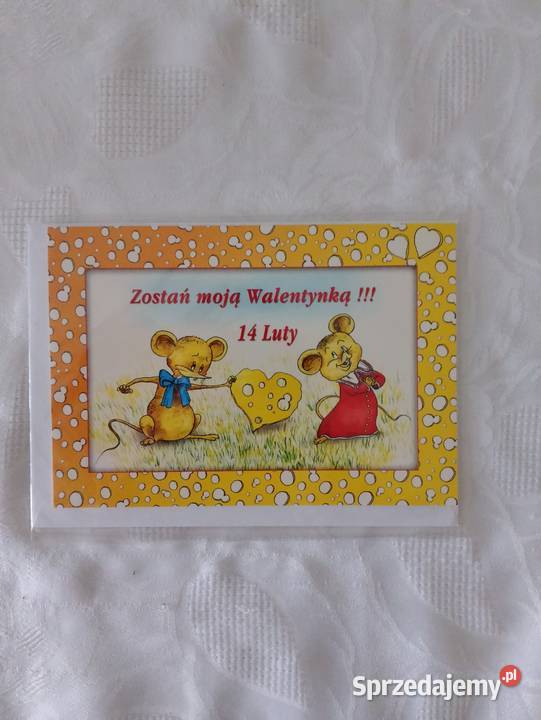 Kartka walentynkowa na WALENTYNKI składana z Walentynki