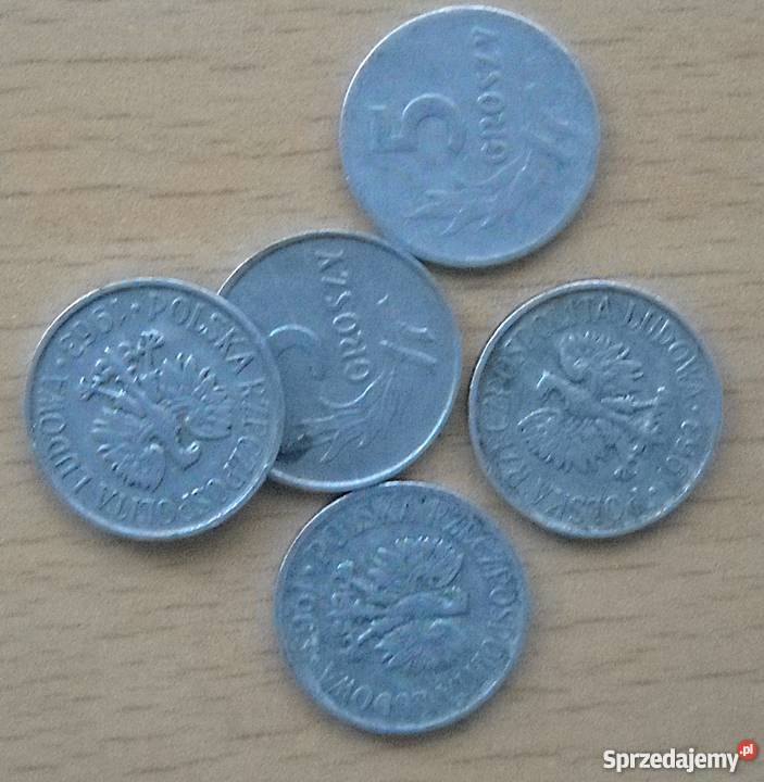 POLSKA5 GROSZY1963 rALbzPIĘĆ SZTUK Legionowo