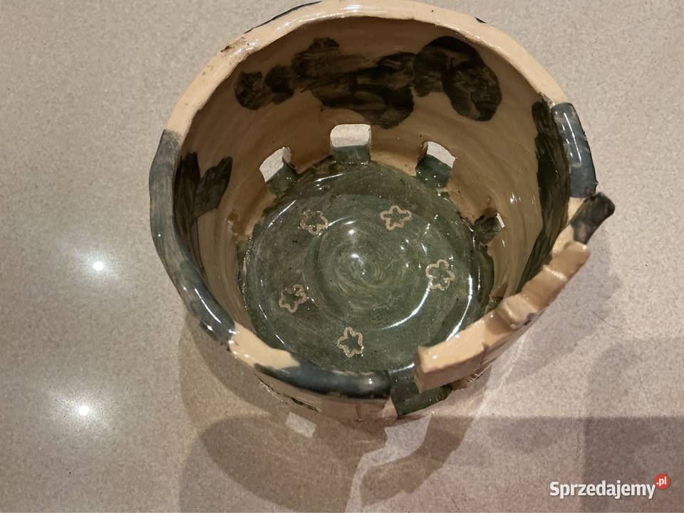 Osłonka Ceramiczna Krówka na Butelke Sygnowana Nowa Sól