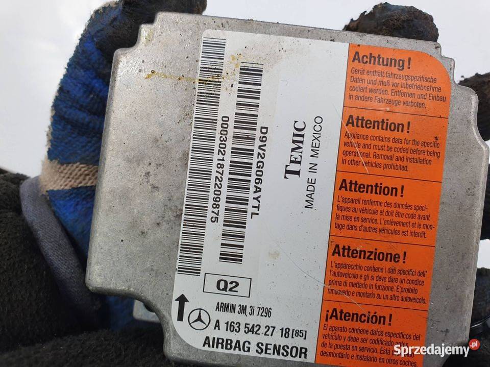 SENSOR AIRBAG MERCEDES ML W163 A1635422718 Lipno