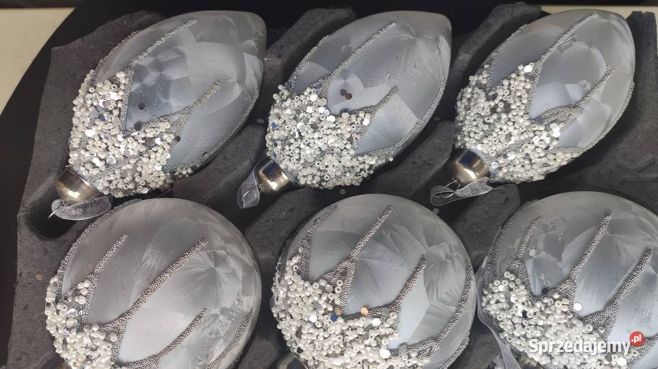 Srebrne szklane bombki Siedlce