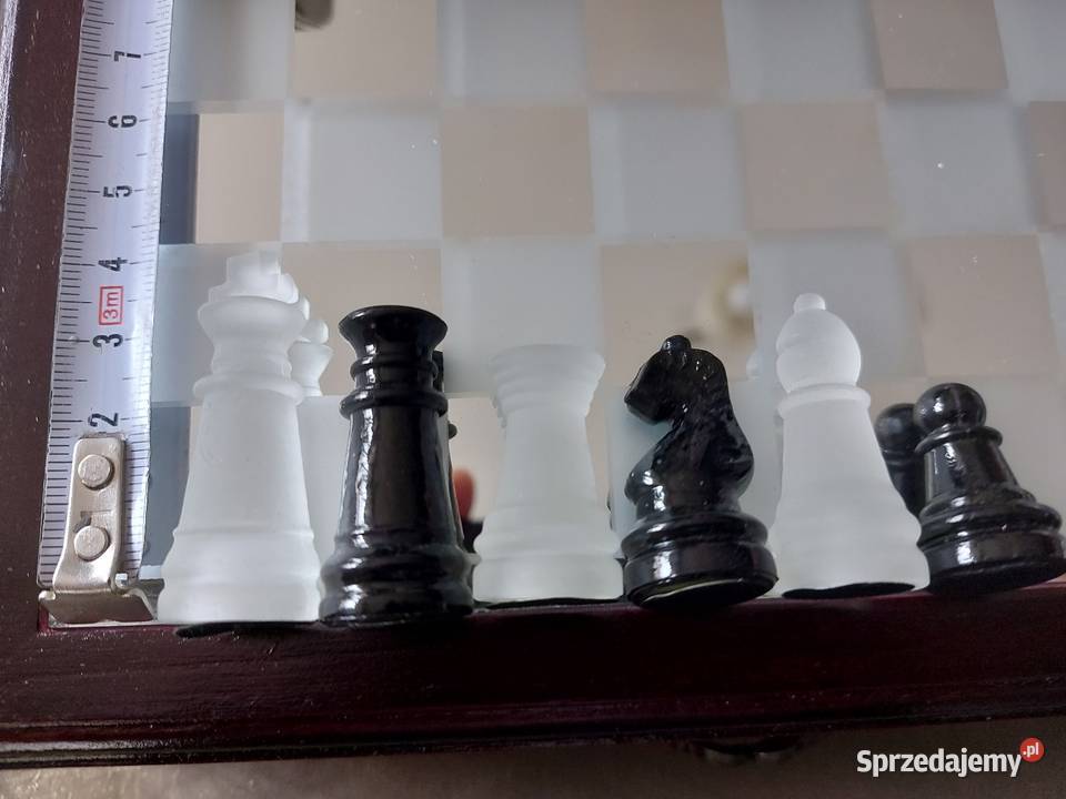 Unikatowe szklane szachy 21x21 śląskie Sosnowiec