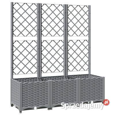 vidaXL Donica ogrodowa z kratką jasnoszara Warszawa