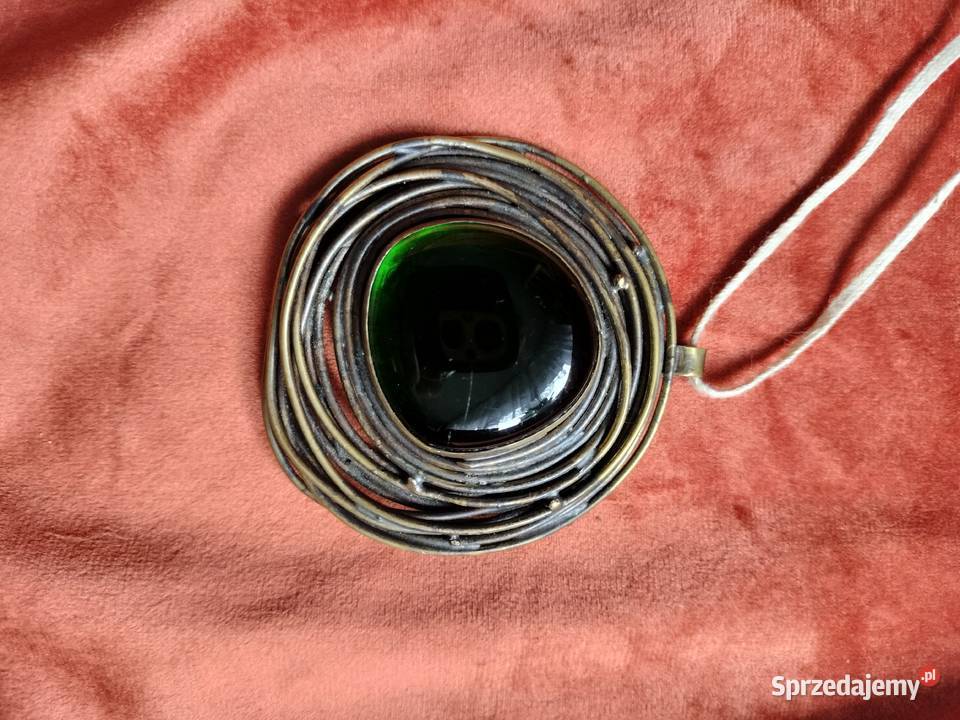 Piękny miedziany wisior zawieszka prl Choszczno