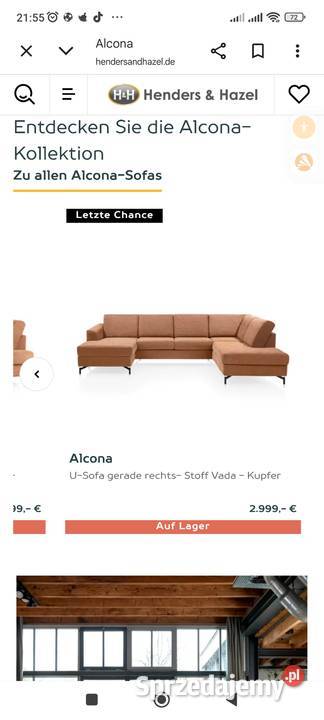 Rogówka narożnik sofa U NOWA Lubawa