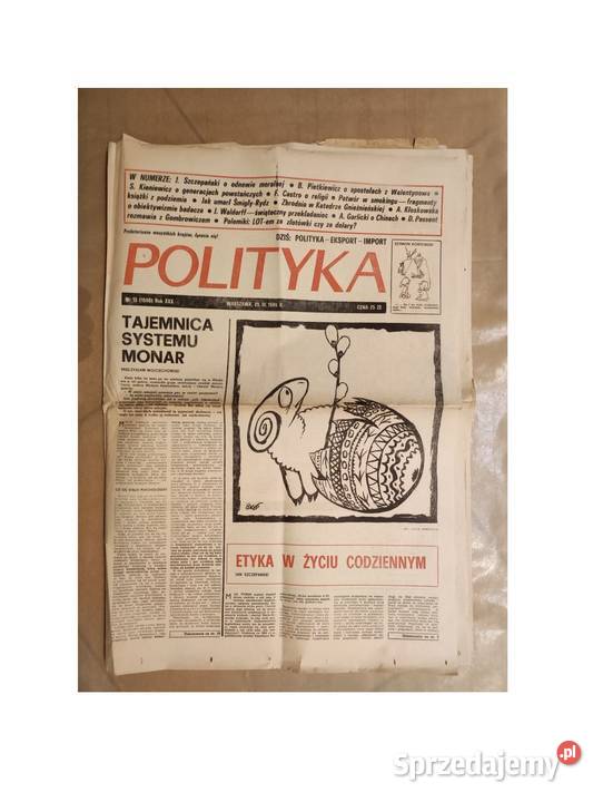 Polityka gazeta czasopismo 13 1508 marzec 1986 świętokrzyskie Kielce